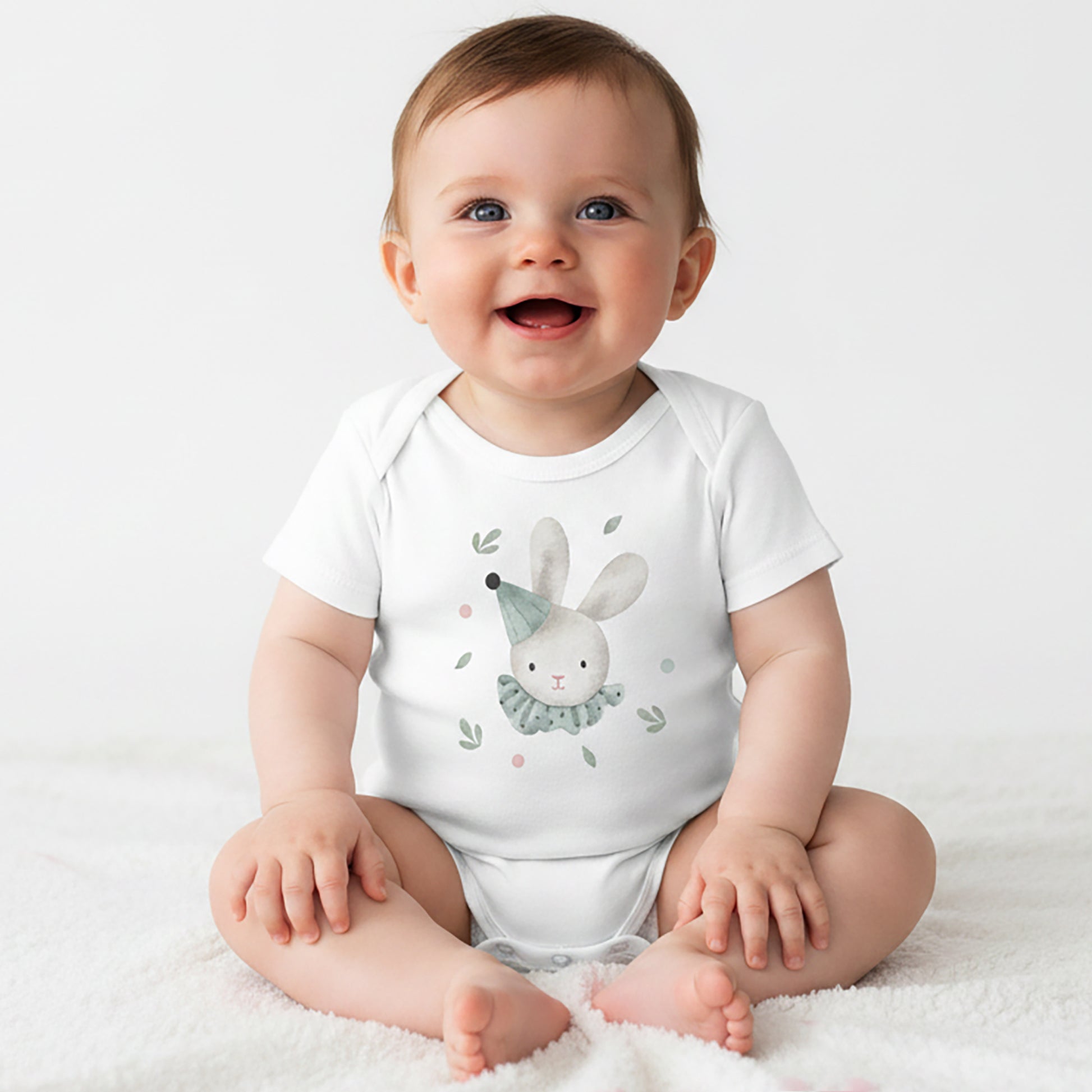 Adorable Bunny Design for Playdates and Naptimes. SHOP Now at The Wishful Fish Kids