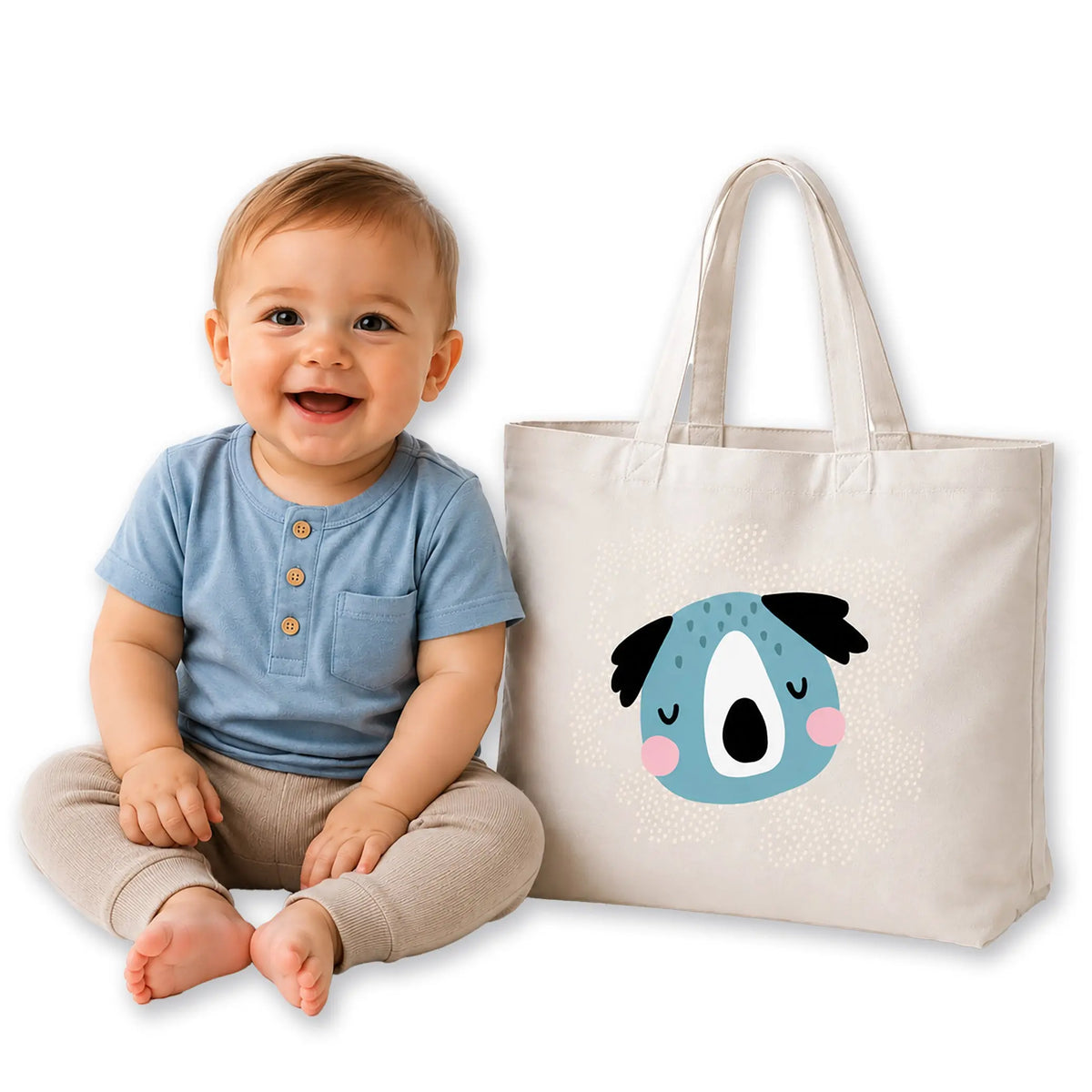 Mommy Tote Bag Bear Design. SHOP Now at The Wishful Fish Kids