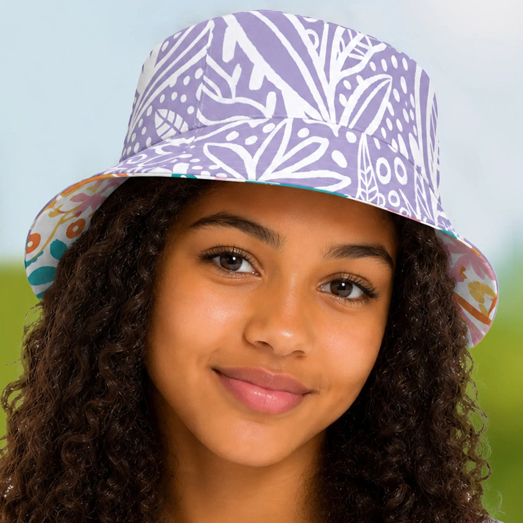 Flip The Botanical Bucket Hat&nbsp; for a Cool and Stylish Look. SHOP Now at The Wishful Fish Kids