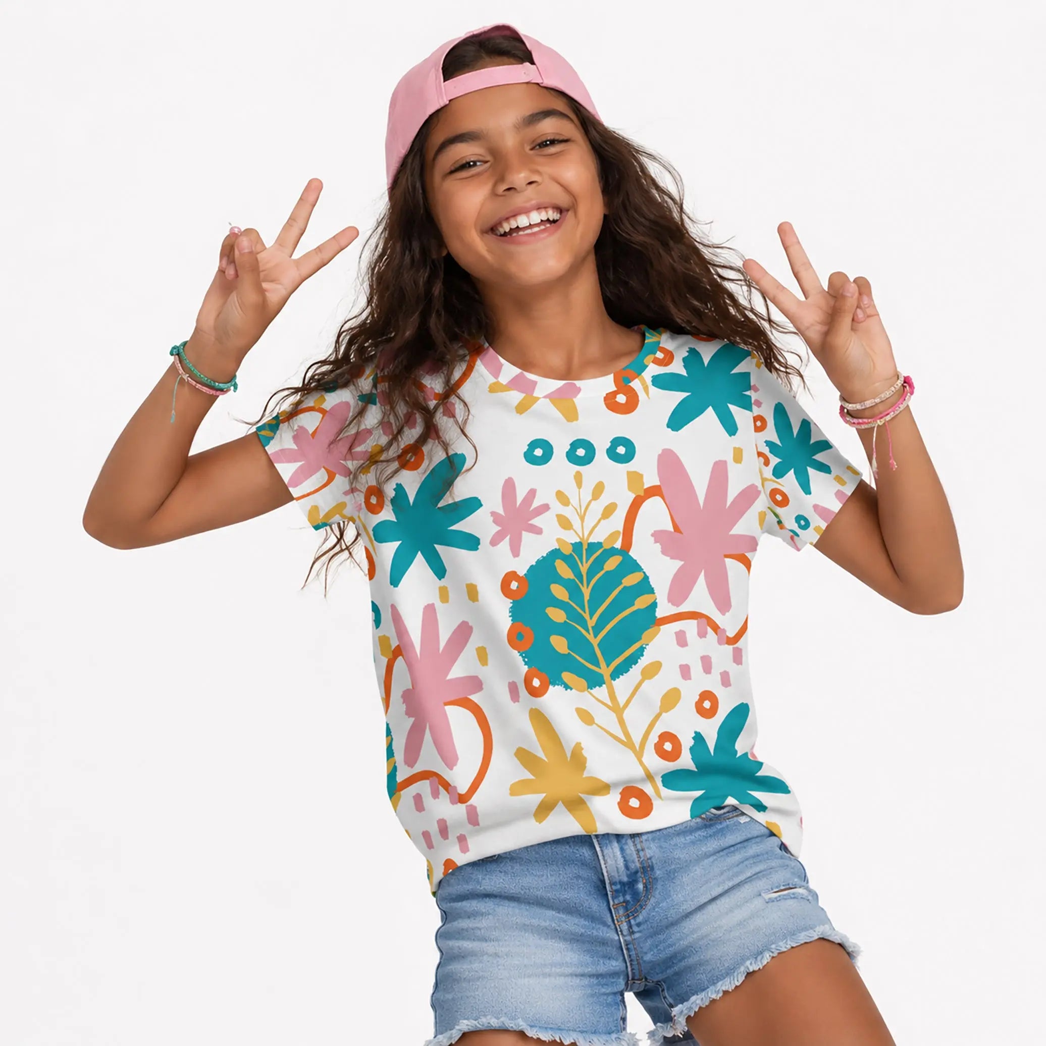 Botanical Print Cropped Tee — Fresh, Fun, and Perfectly Cropped The Wishful Fish Kids