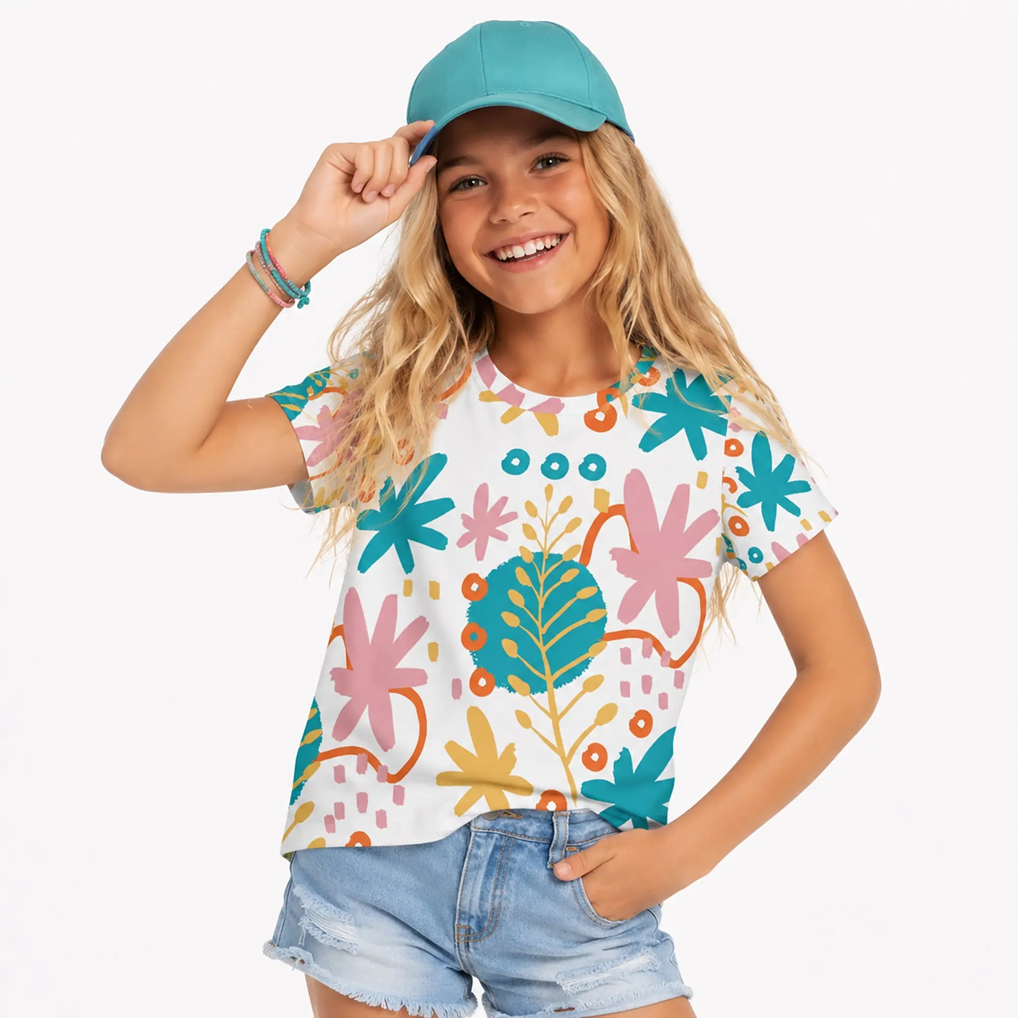 Botanical Print Cropped Tee — Fresh, Fun, and Perfectly Cropped The Wishful Fish Kids