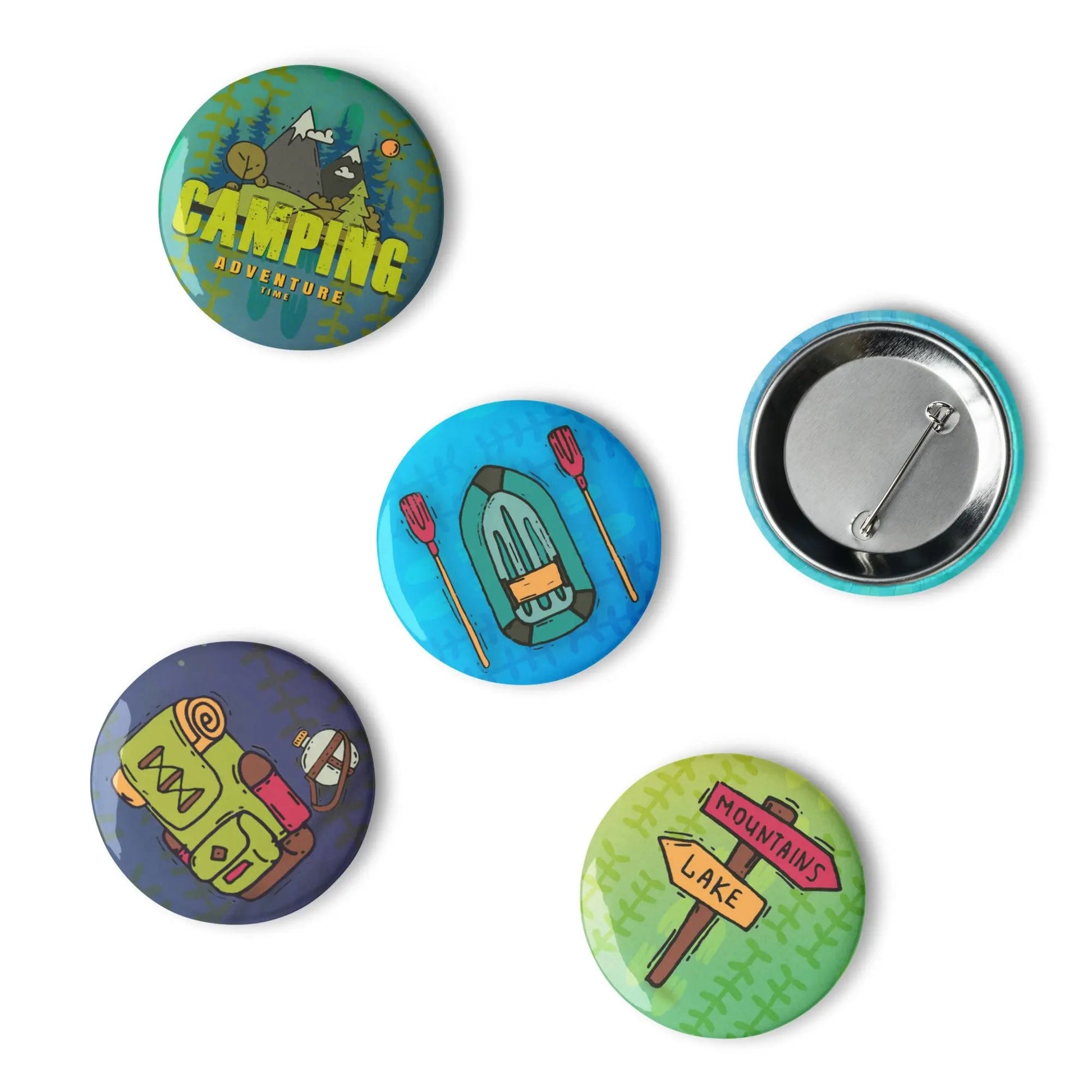 Calling all mini campers! The ultimate fun buttons to make backpacks, jackets, or camp gear extra cool. SHOP Now at The Wishful Fish KIDS