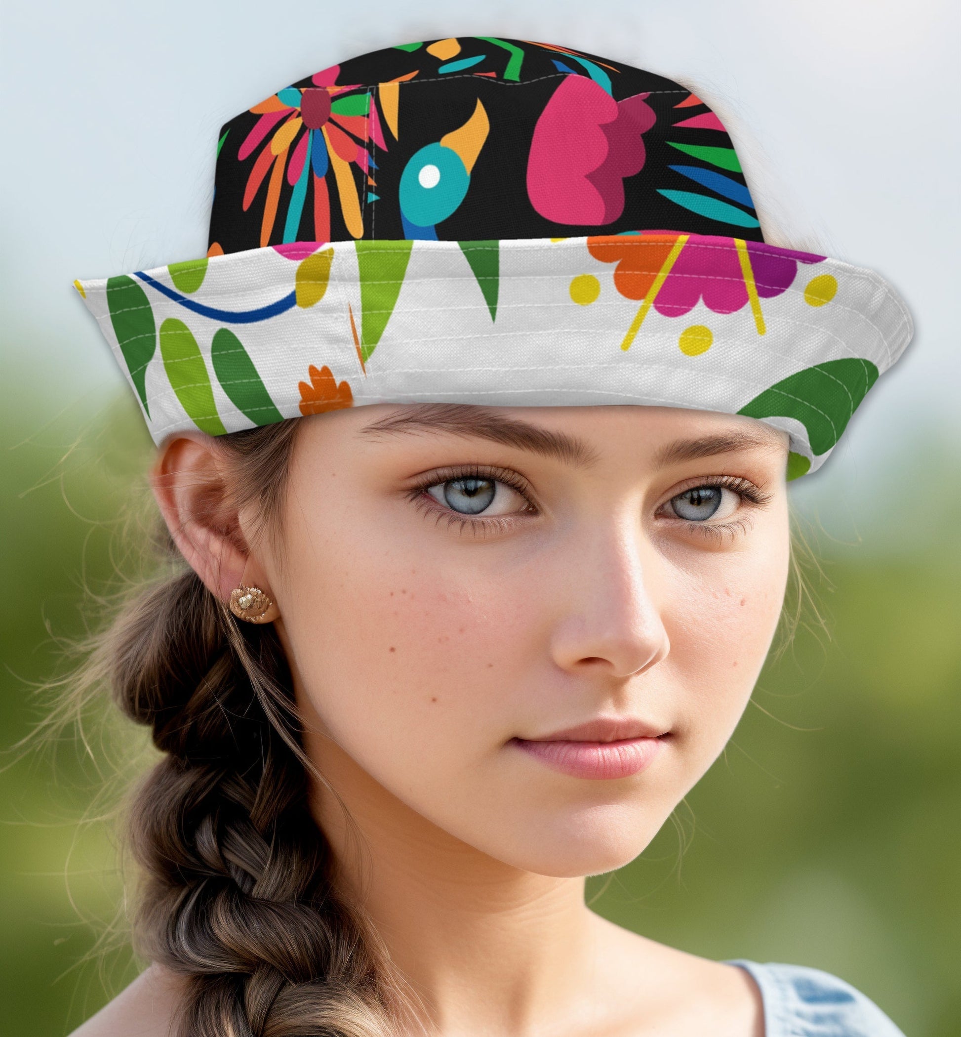 CANCUN Reversible Bucket Hat - Premium Bucket Hat from The Wishful Fish Kids - Just $28.50! Shop now at The Wishful Fish Kids