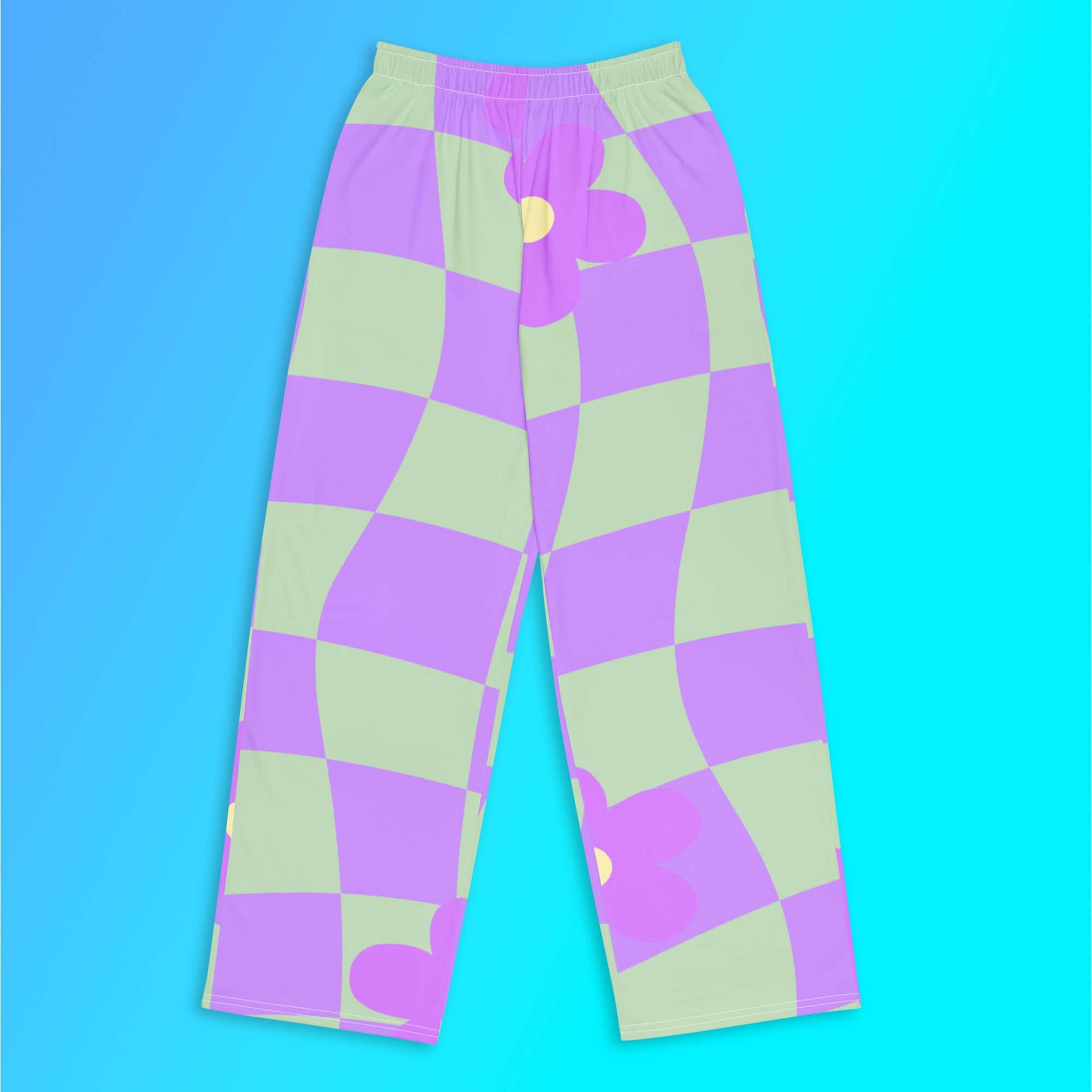 CHECKER Unisex Wide Leg Pants - Premium Wide Leg Pants from The Wishful Fish Kids - Just $40! Shop now at The Wishful Fish Kids