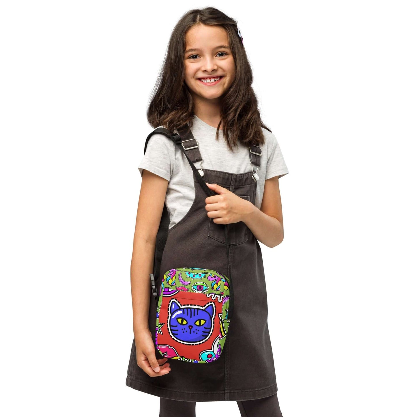 COOL CAT Crossbody Bag - Premium Crossbody Bag from The Wishful Fish Kids - Just $29! Shop now at The Wishful Fish Kids