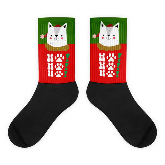 Pawsitively Festive Feet for the Holidays with Cute CAT Socks. SHOP Now at The Wishful Fish KIDS