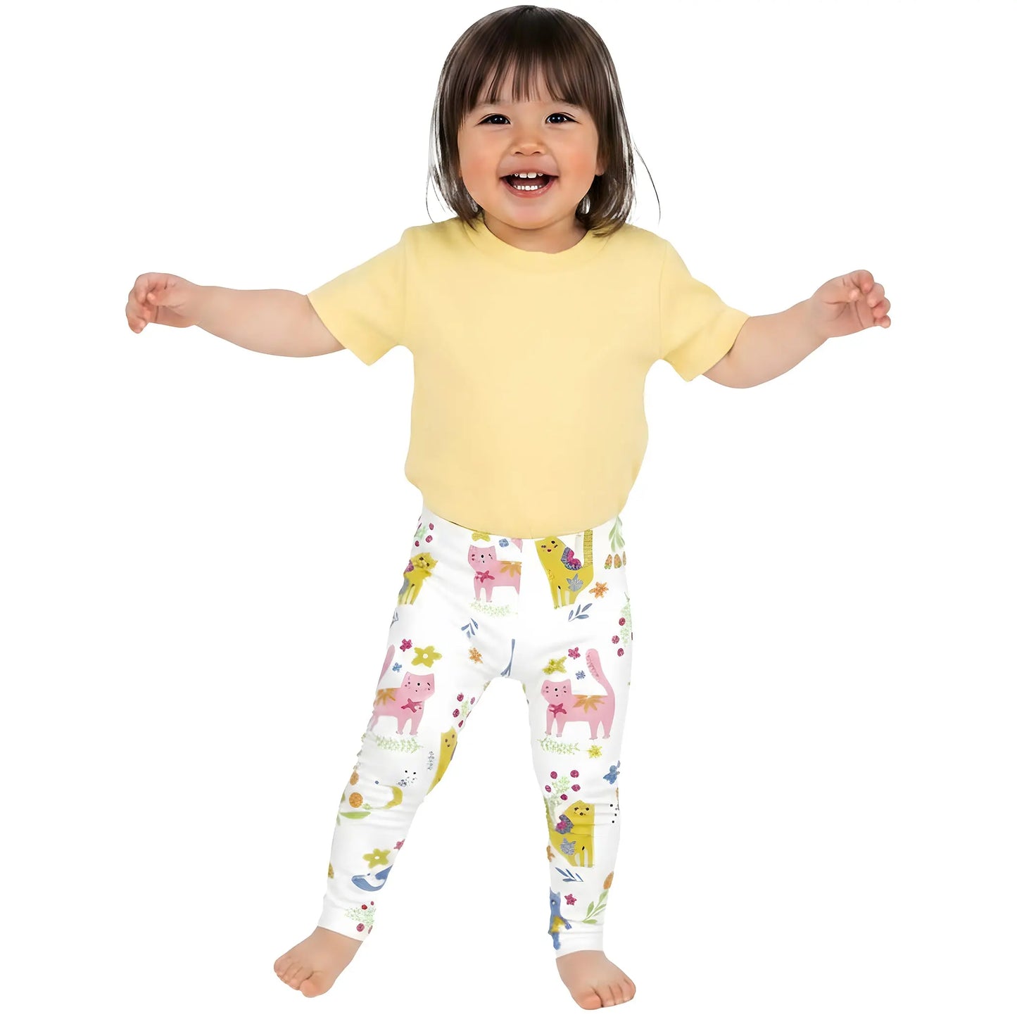Cool Cat Crew Leggings — Comfy, Colorful, Adorable Design for Everyday Fun The Wishful Fish Kids