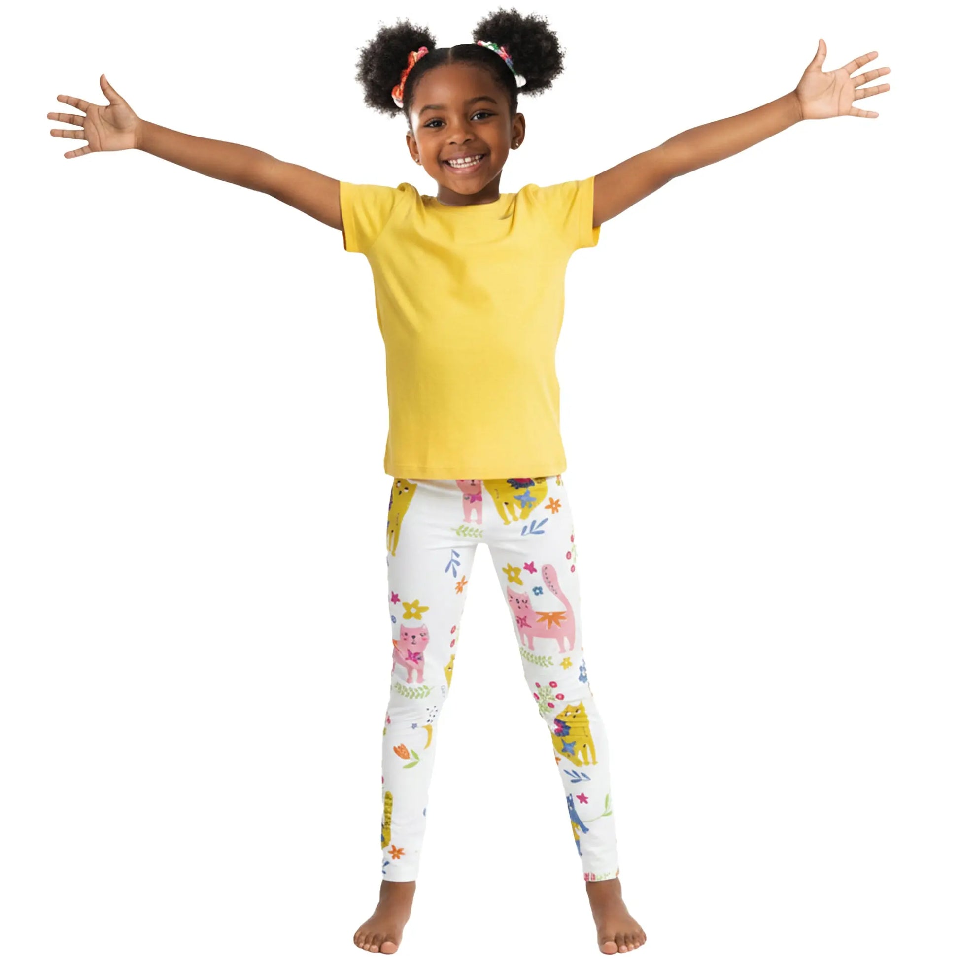 Cool Cat Crew Leggings — Comfy, Colorful, Adorable Design for Everyday Fun The Wishful Fish Kids