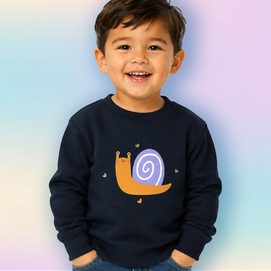 Cozy Kids Sweatshirt Snail Design — Cozy Comfort for Happy Kids The Wishful Fish Kids