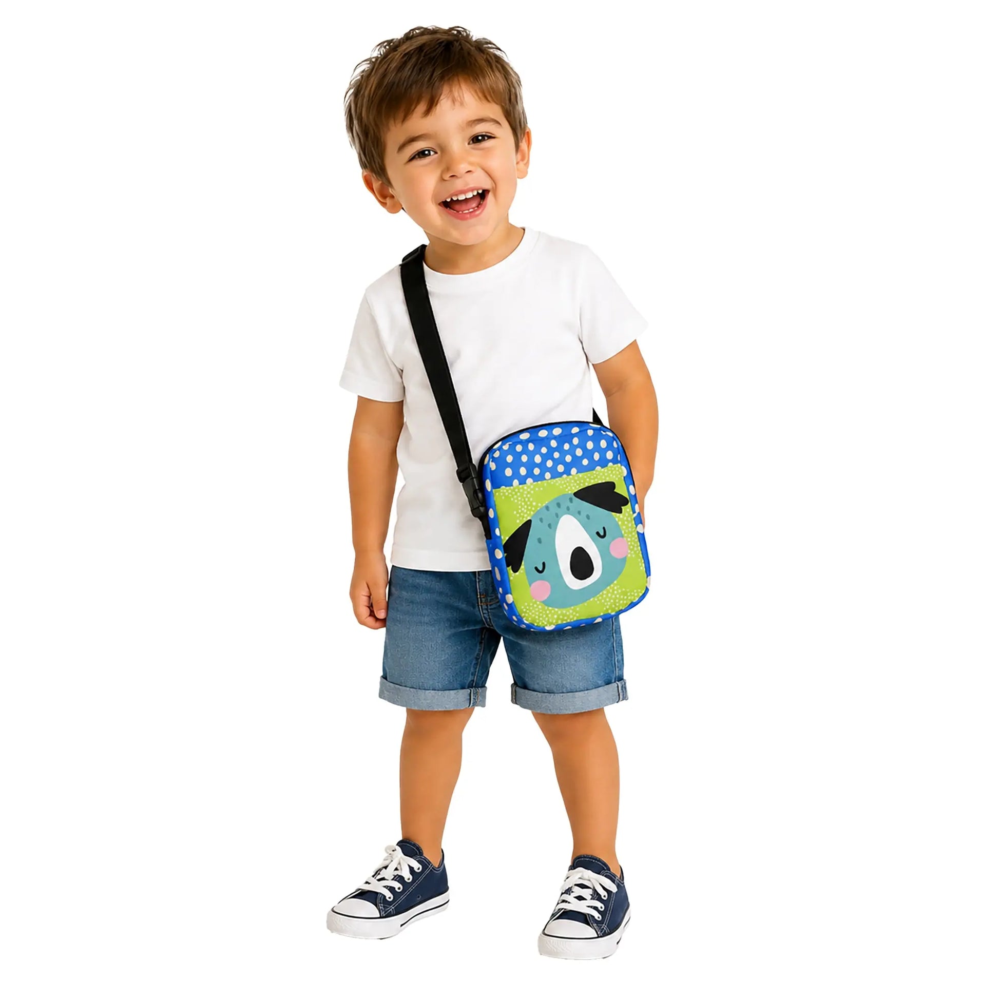 Fun colors with a playful design, this bag features an adorable animal design that is sure to brighten your day. SHOP Now at The Wishful Fish Kids