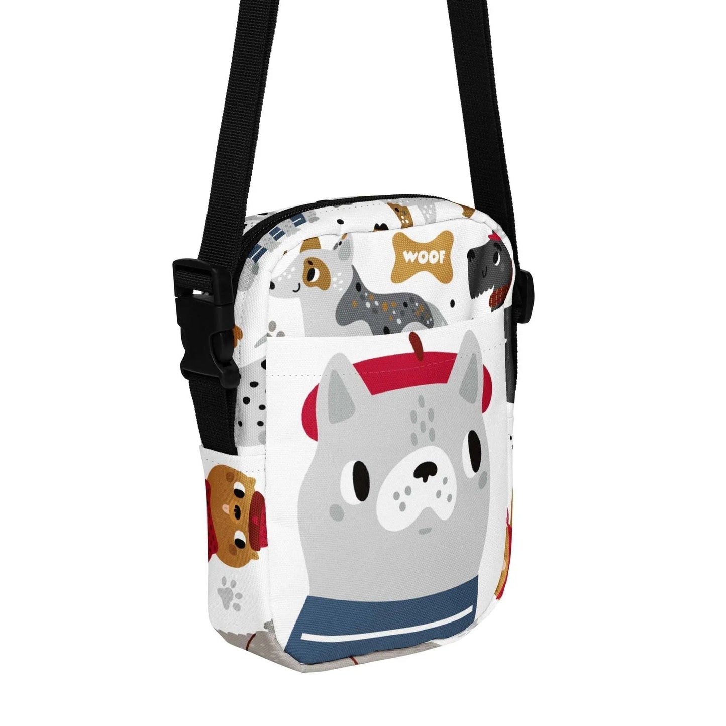 Fetch some fun with the DOGGIE Crossbody Bag! Featuring a playful pup design, this bag is great for carrying essentials for fun on the go, with an adjustable strap for a comfy fit. 