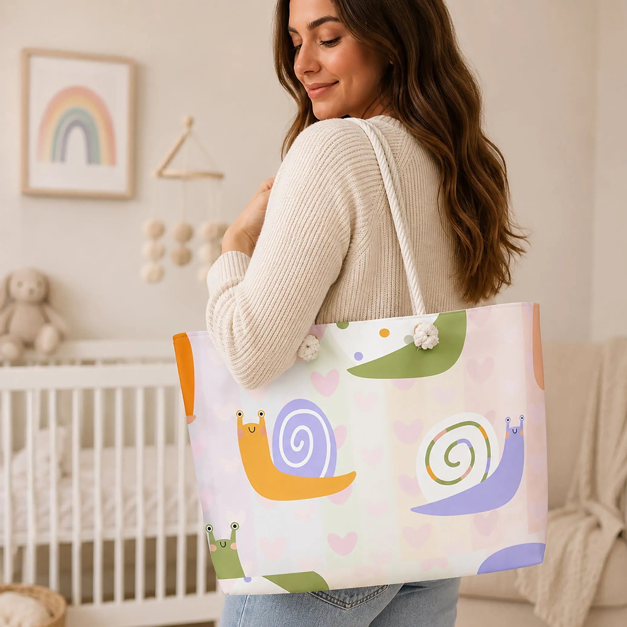 Diaper Bag Tote Baby Snails — Where Adorable meets Everyday Style and Function The Wishful Fish Kids