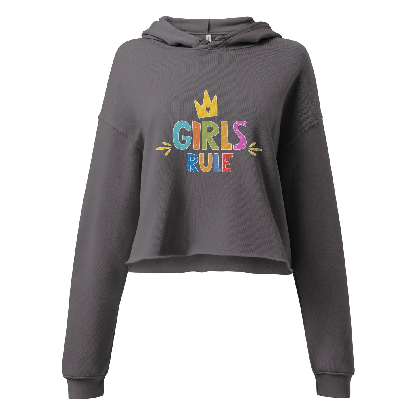 GIRLS RULE Crop Hoodie — Own It. Rock It. Rule It. - [the_wishfulfish_kids]