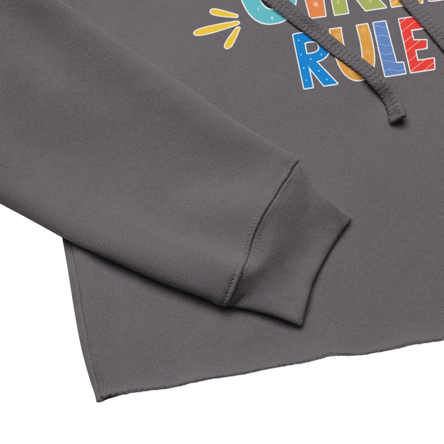 GIRLS RULE Crop Hoodie — Own It. Rock It. Rule It. - [the_wishfulfish_kids]