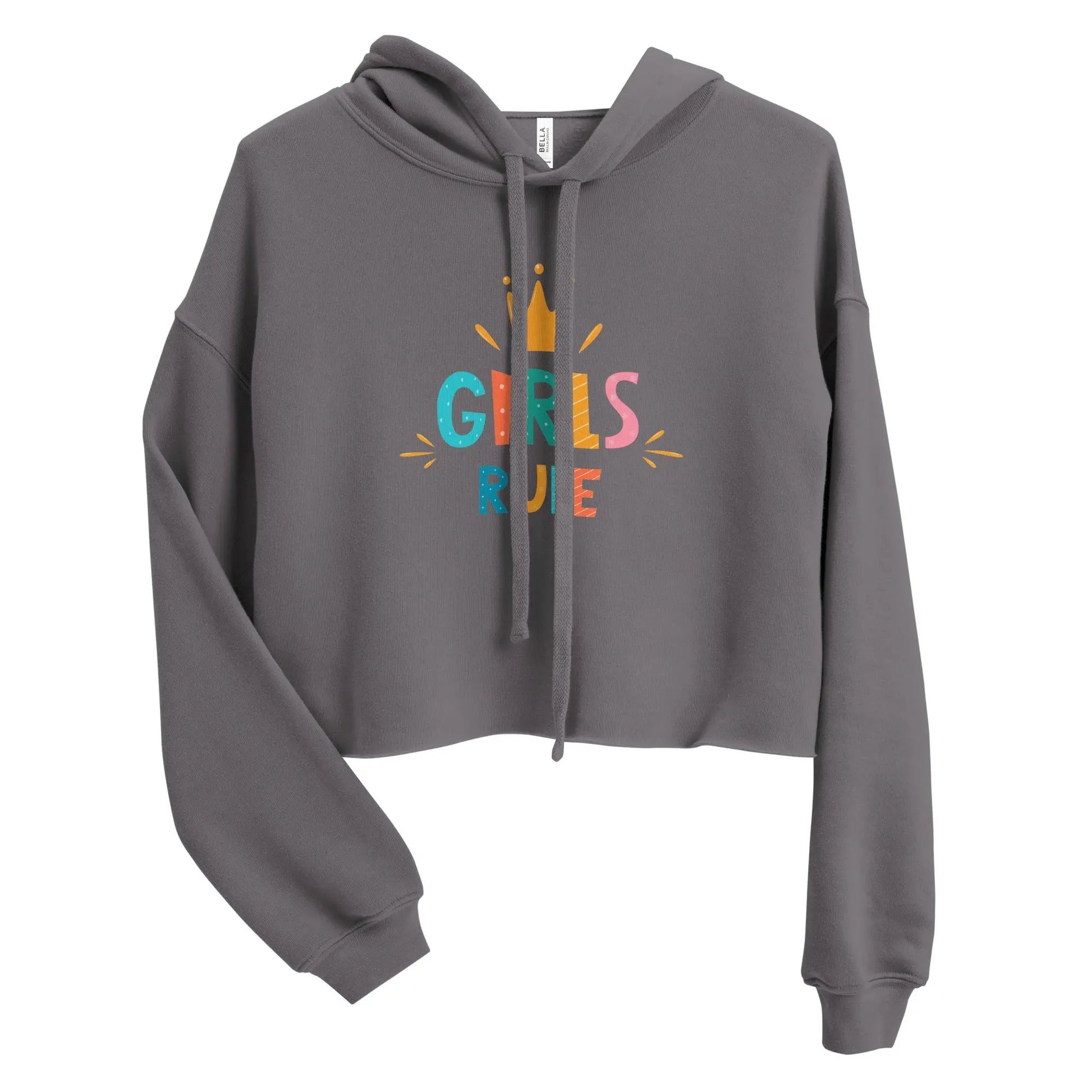 GIRLS RULE Crop Hoodie — Own It. Rock It. Rule It. - [the_wishfulfish_kids]