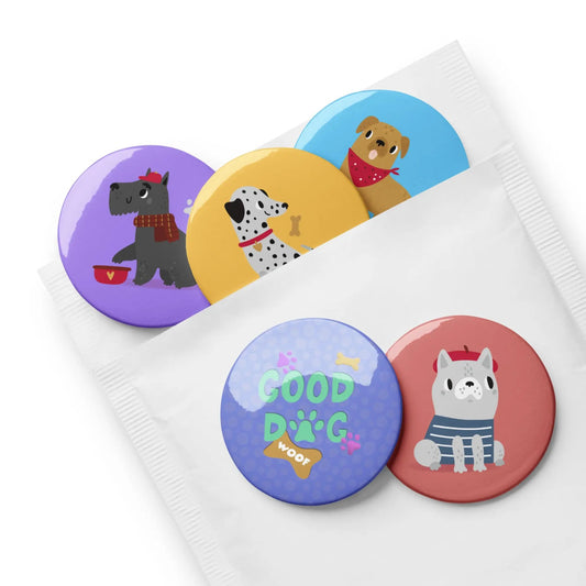 Rockin’ DOGGIE Pins for Bold Styles! Grab yours before they run away! SHOP Now at The Wishful Fish KIDS