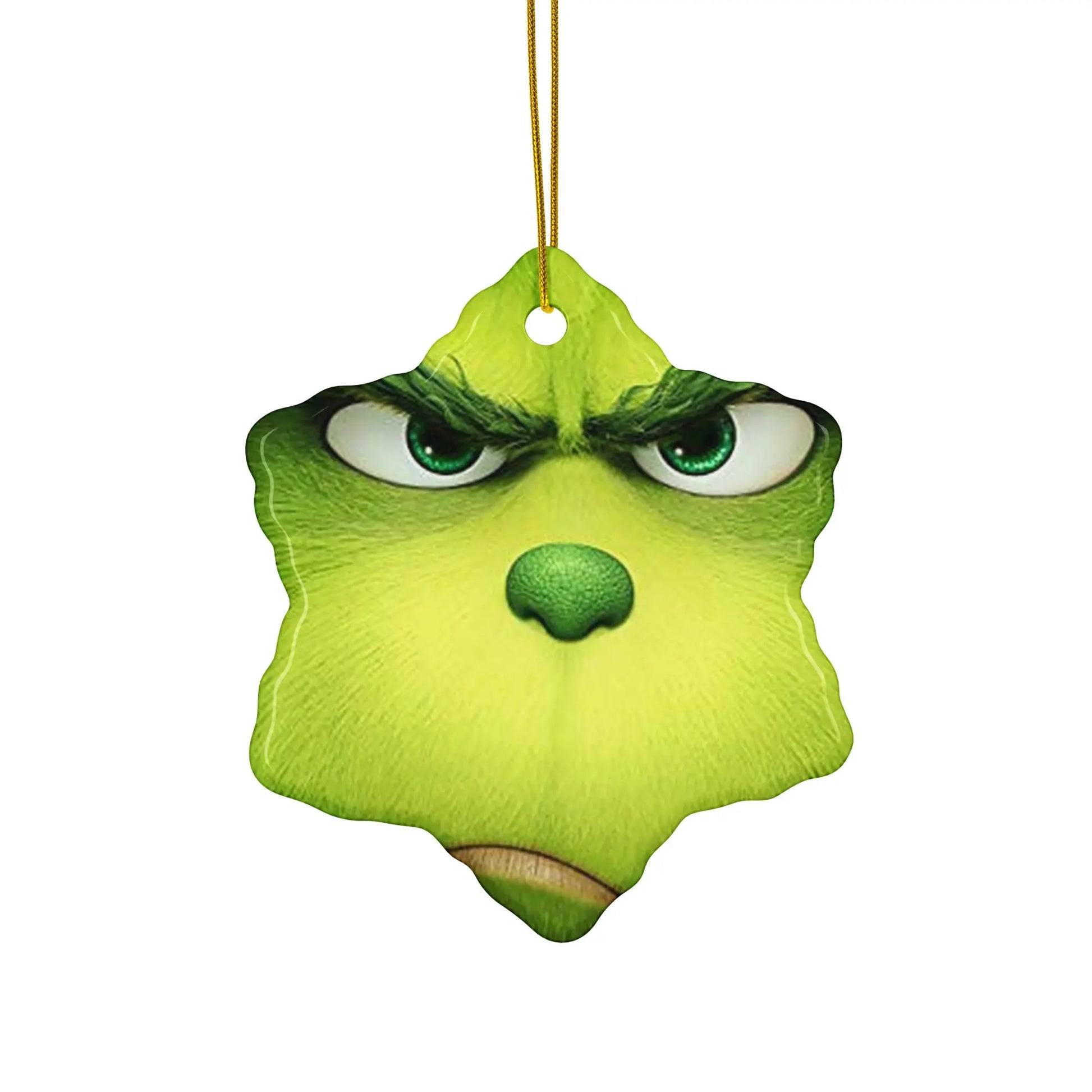 Cheeky GRINCH ceramic ornament! SHOP Now at The Wishful Fish KIDS