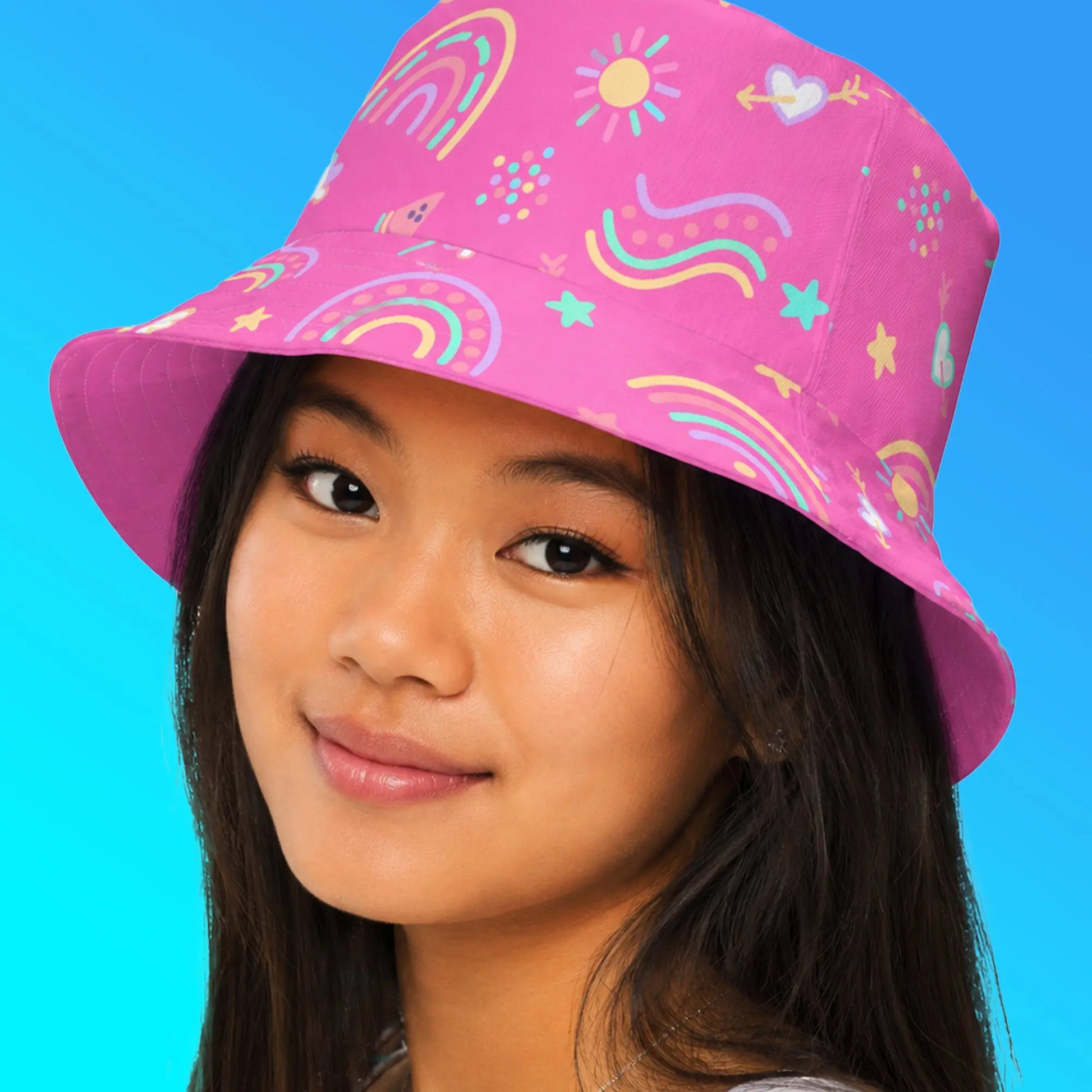 Fit Any Mood with the Girl Power Bucket Hat. SHOP Now at The Wishful Fish Kids