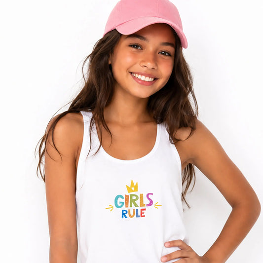 Girls Rule Racerback Tank — Style That Speaks! The Wishful Fish Kids