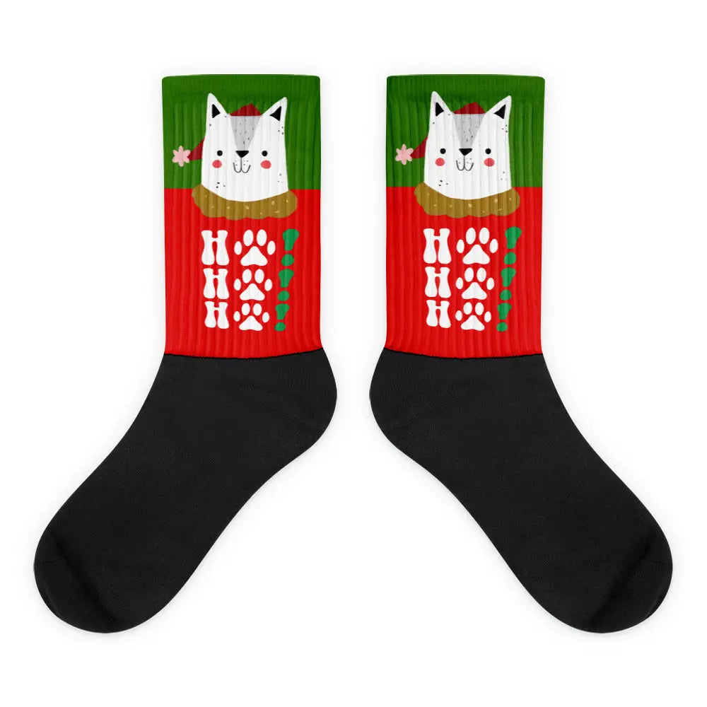 Pawsitively Festive Feet for the Holidays with Cute CAT Socks. SHOP Now at The Wishful Fish KIDS