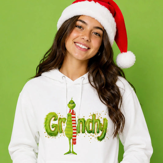 Holiday Grinch Hoodie with Grinchy Attitude! The Wishful Fish Kids