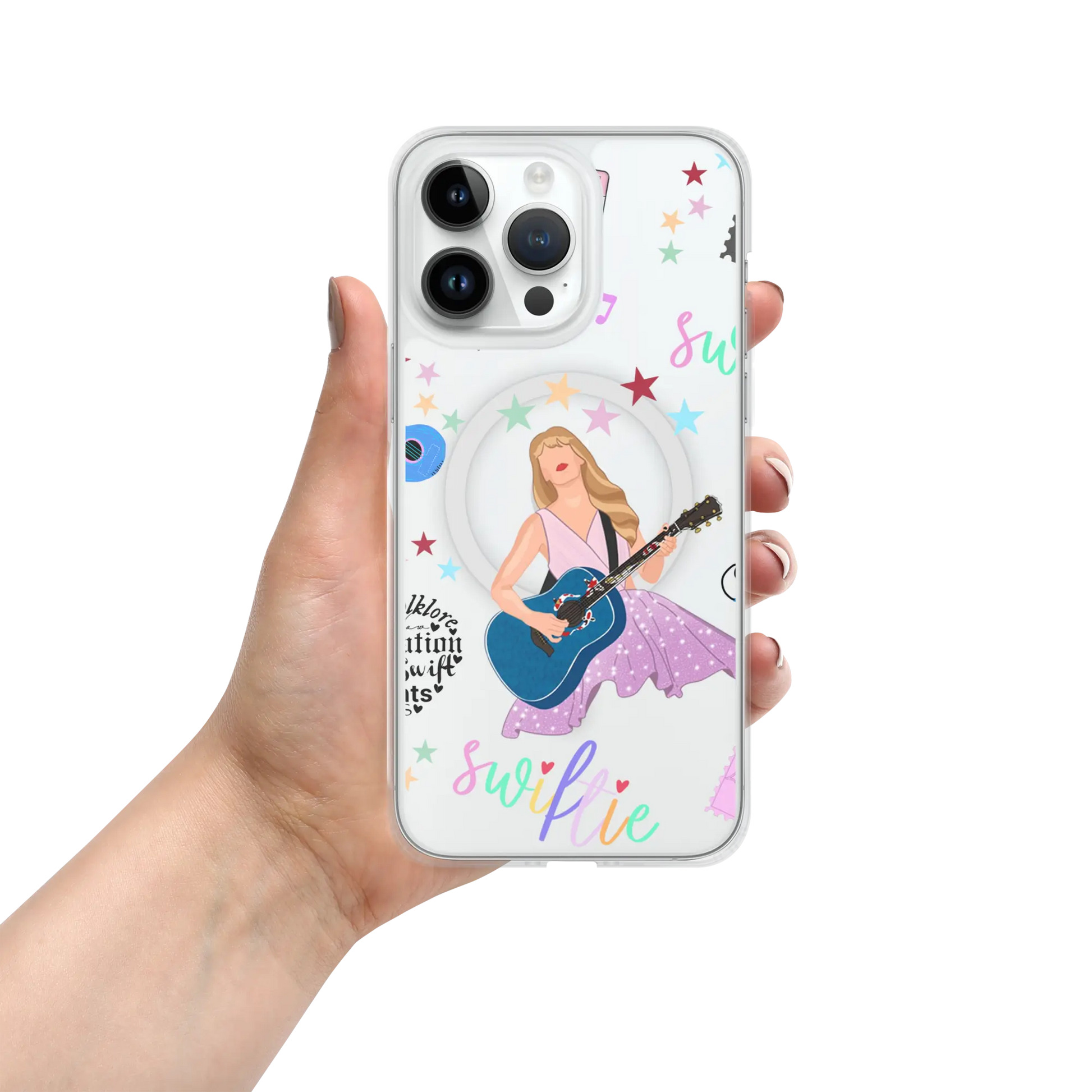 I AM A SWIFTIE - MagSafe Clear iPhone Case — Show Off Your Era, Protect Your Tech! - [the_wishfulfish_kids]