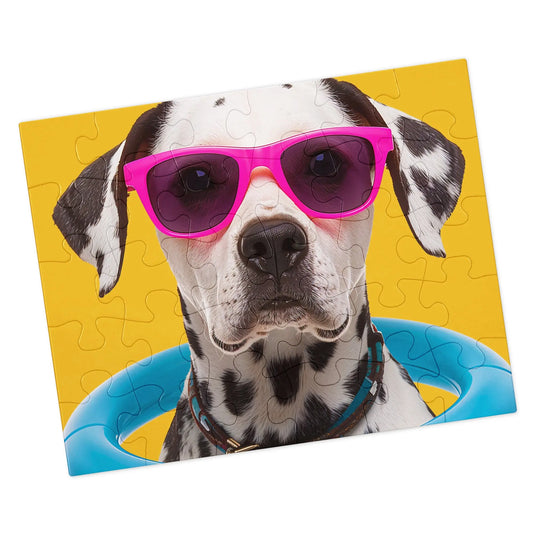 Fetch the Fun with the Cool Dog Luke Jigsaw Puzzle. SHOP Now at The Wishful Fish Kids