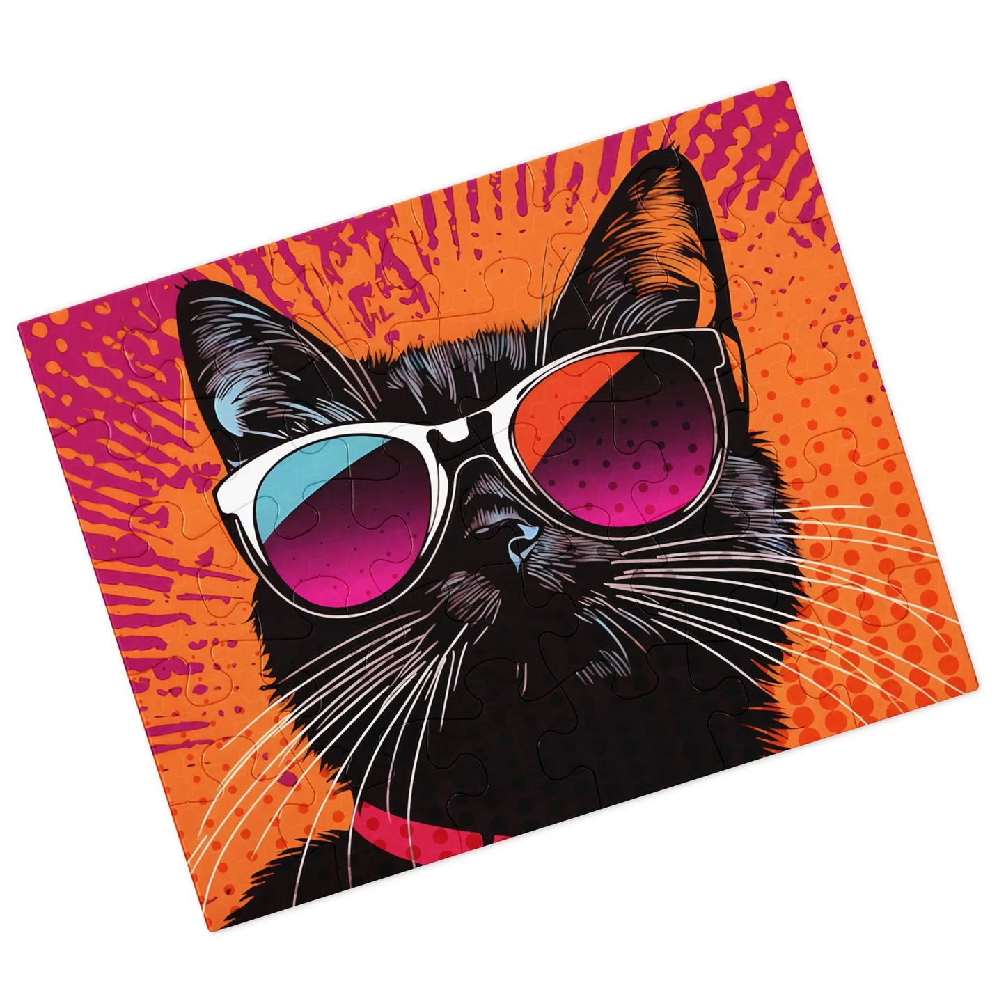 Shake Up Puzzle Time with This Pop-Art Cool Cat Jigsaw. SHOP Now at The Wishful Fish Kids