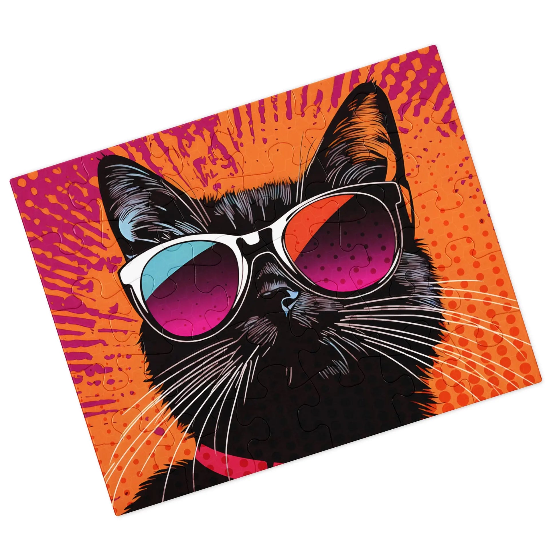 Shake Up Puzzle Time with This Pop-Art Cool Cat Jigsaw. SHOP Now at The Wishful Fish Kids
