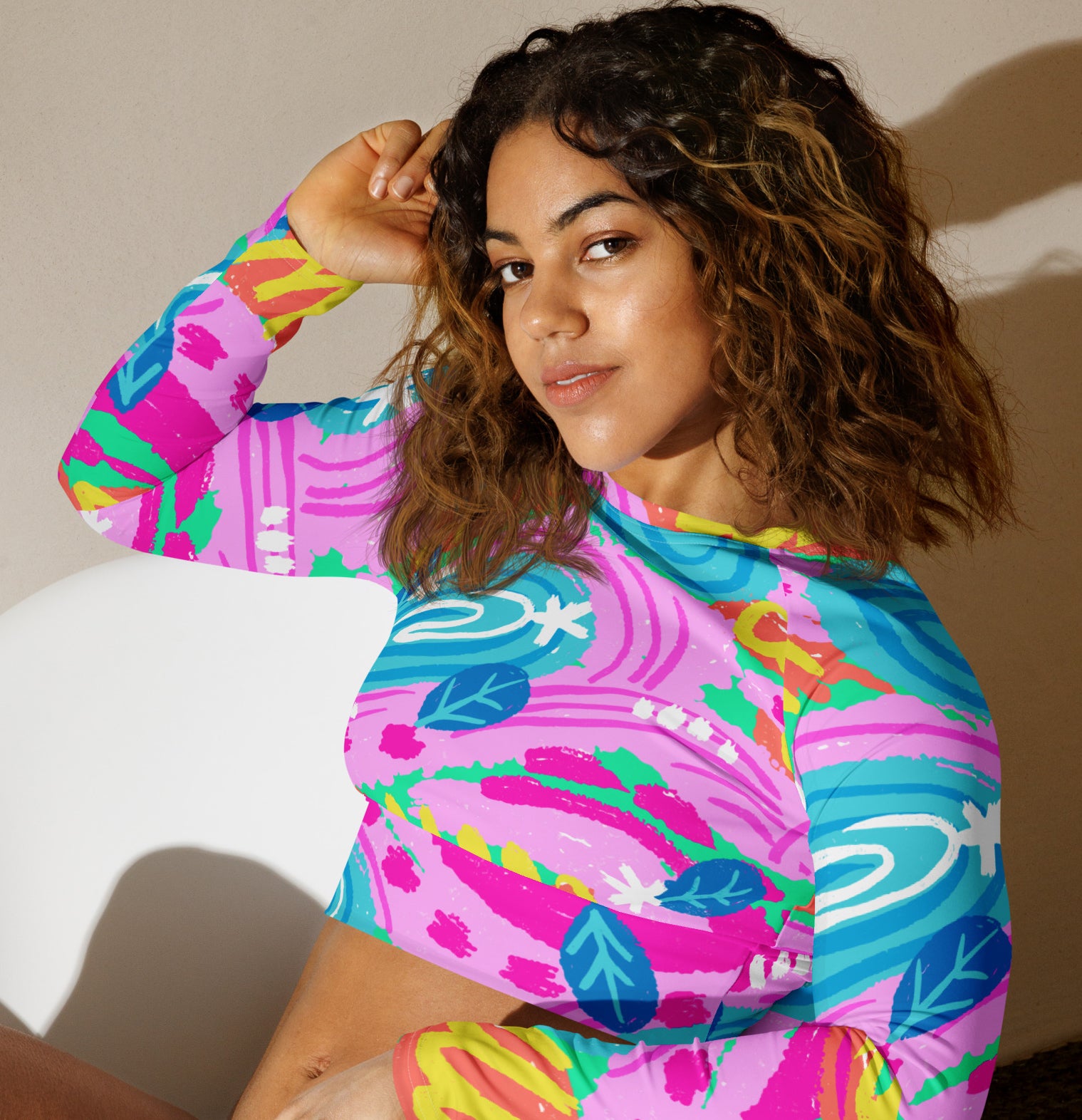 KALEIDO KLUB Long Sleeve Crop Top - Premium Crop Top from The Wishful Fish Kids - Just $37! Shop now at The Wishful Fish Kids