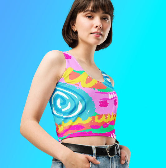 Make a statement with the KALEIDO KLUB Crop Top. SHOP Now at The Wishful Fish KIDS