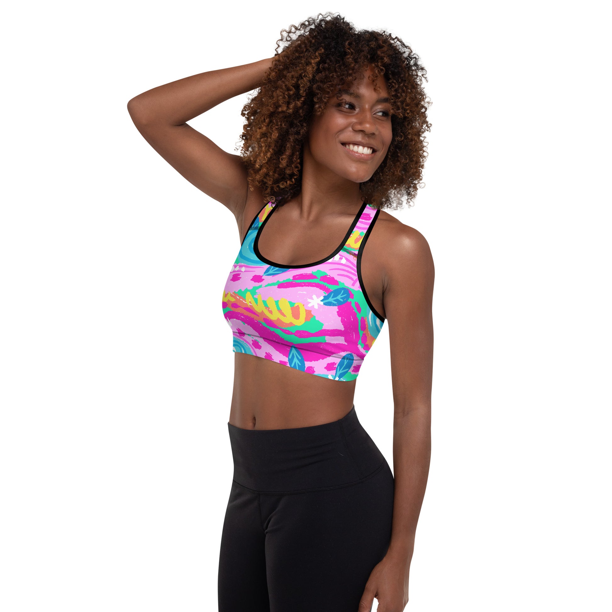 KALEIDO KLUB Sports Bra - Premium Sports Bra from The Wishful Fish Kids - Just $34! Shop now at The Wishful Fish Kids