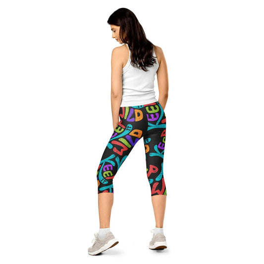These fun capri leggings combine comfort with untamed style with a comfy fit and can't-miss design. SHOP Now at The Wishful Fish KIDS