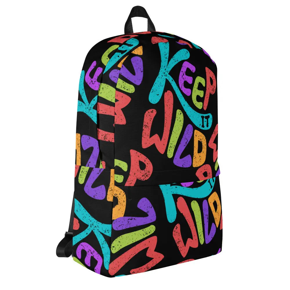 Stay WILD. Pack BOLD. KEEP IT WILD Laptop Backpack. SHOP Now at The Wishful Fish KIDS