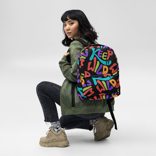 SHOP the KEEP IT WILD Backpack at The Wishful Fish KIDS. A cool backpack with a bold design, perfect for school, travel, and adventure. Snag yours today!