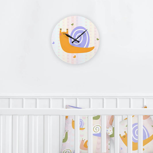 Kids Wall Clock Snail Design —Whimsical Playful Nursery Decor The Wishful Fish Kids