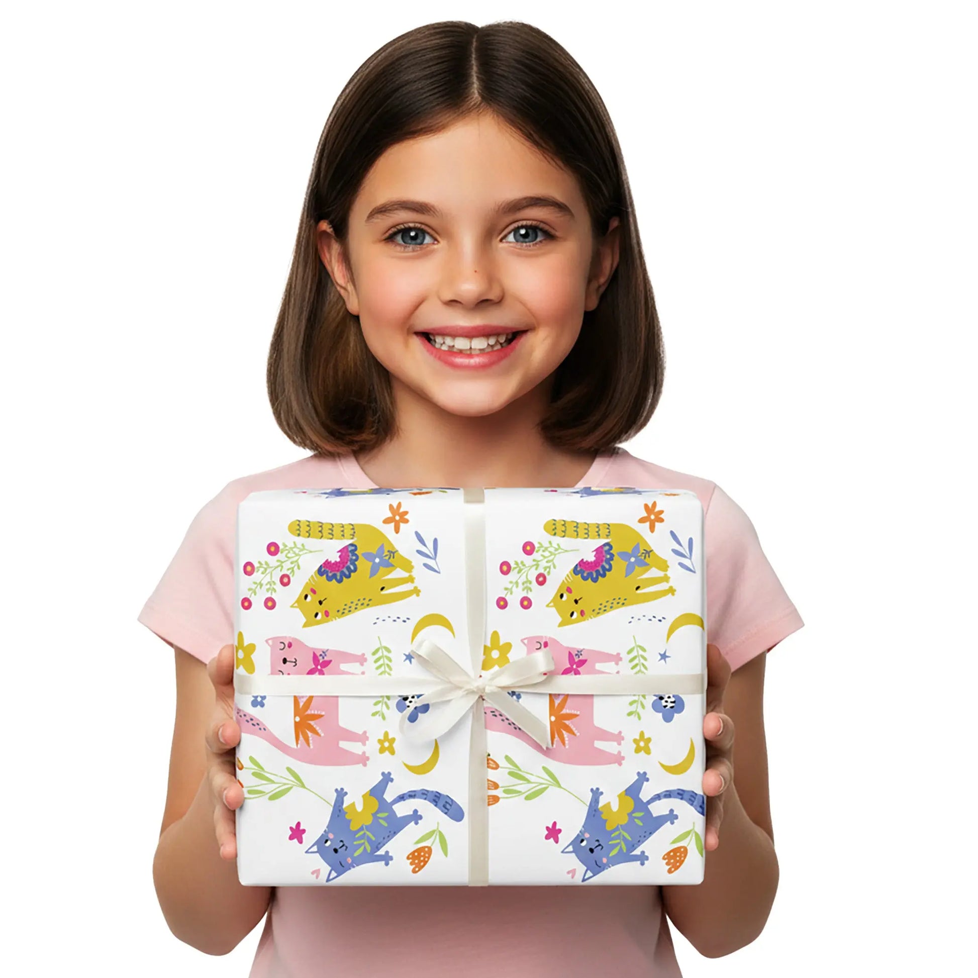 Kids Wrapping Paper Cool Cat Crew — Wrap the Purrfect Gift The Wishful Fish Kids
