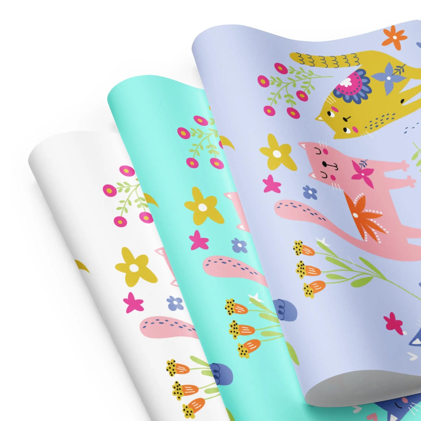 Kids Wrapping Paper Cool Cat Crew — Wrap the Purrfect Gift The Wishful Fish Kids