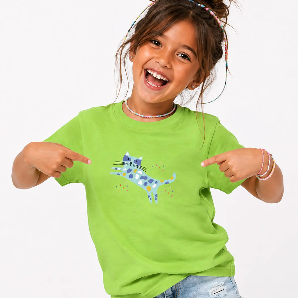 Show off your inner kitty confidence with this statement tee that’s made to stand out. SHOP Now at The Wishful Fish Kids