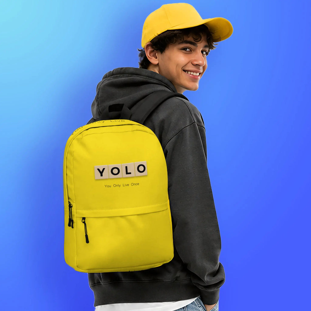 Laptop Backpack YOLO (You Only Live Once) —  Say It With Style The Wishful Fish Kids
