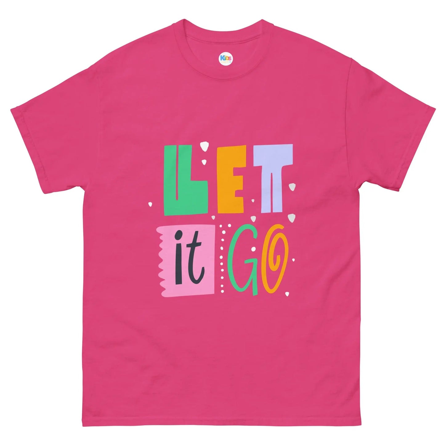 The LET IT GO Tee is all about rocking it with chill energy. Shop now at The Wishful Fish KIDS