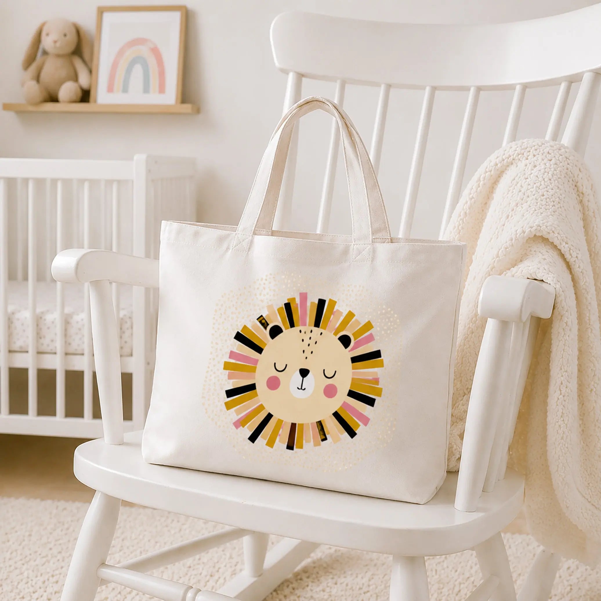 Lion Mommy Bag Tote — Sweet, Soft & Roar-Ready The Wishful Fish KIDS