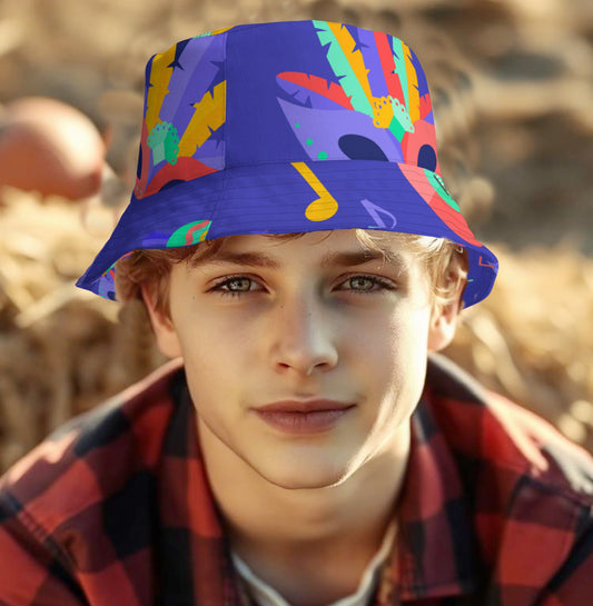 MARDI GRAS Reversible Bucket Hat - Premium Bucket Hat from The Wishful Fish Kids - Just $28.28! Shop now at The Wishful Fish Kids