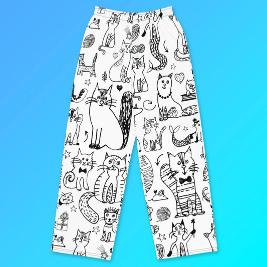 MEOW Wide Leg Pants — For Cool Cats Only! - The Wishful Fish Kids