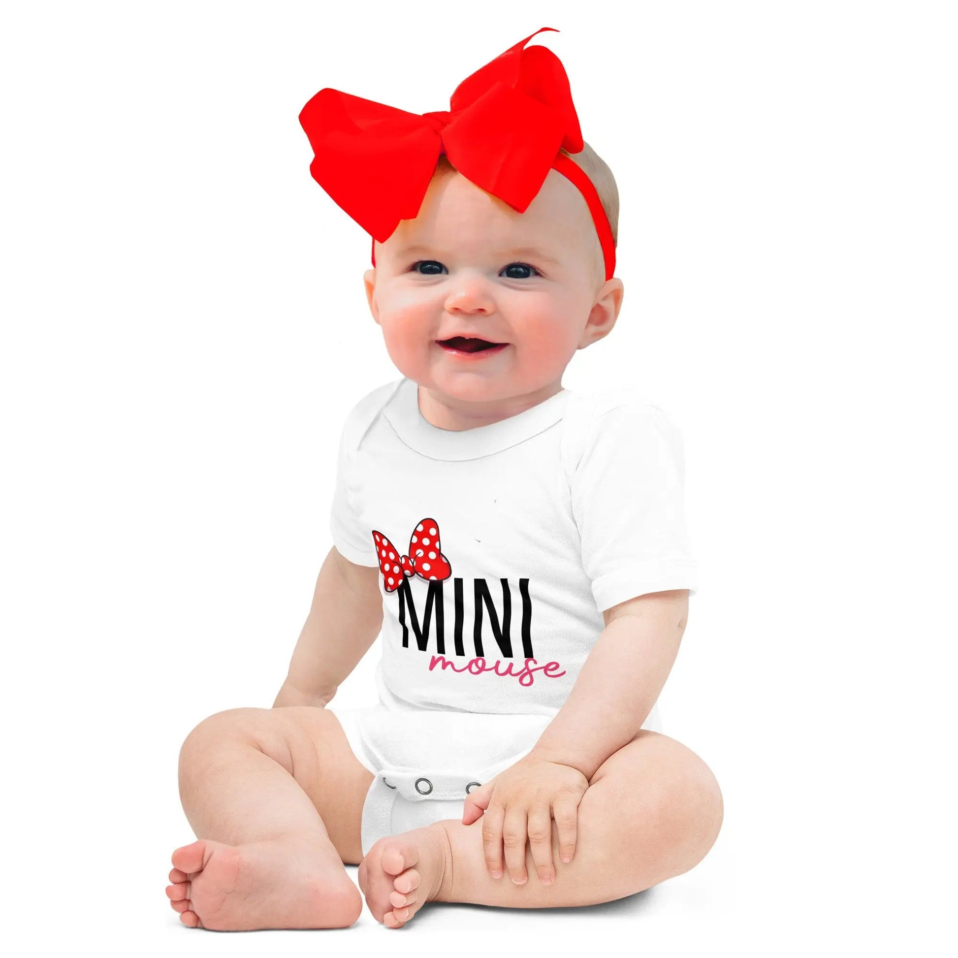 The MINI MOUSE Baby One Piece at The Wishful Fish KIDS combines ultimate cuteness with a playful design. SHOP The Wishful Fish KIDS