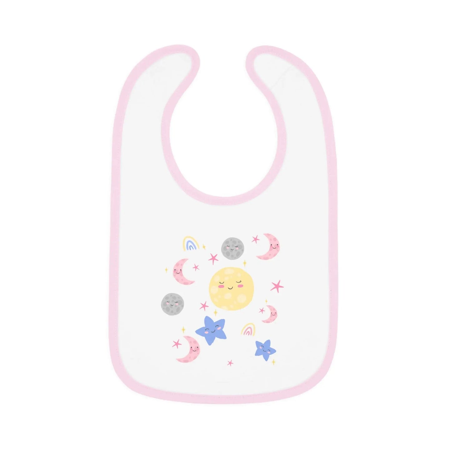 MOON and STARS Bib — Soft, Starry, and Ready for Mealtime! - [the_wishfulfish_kids]