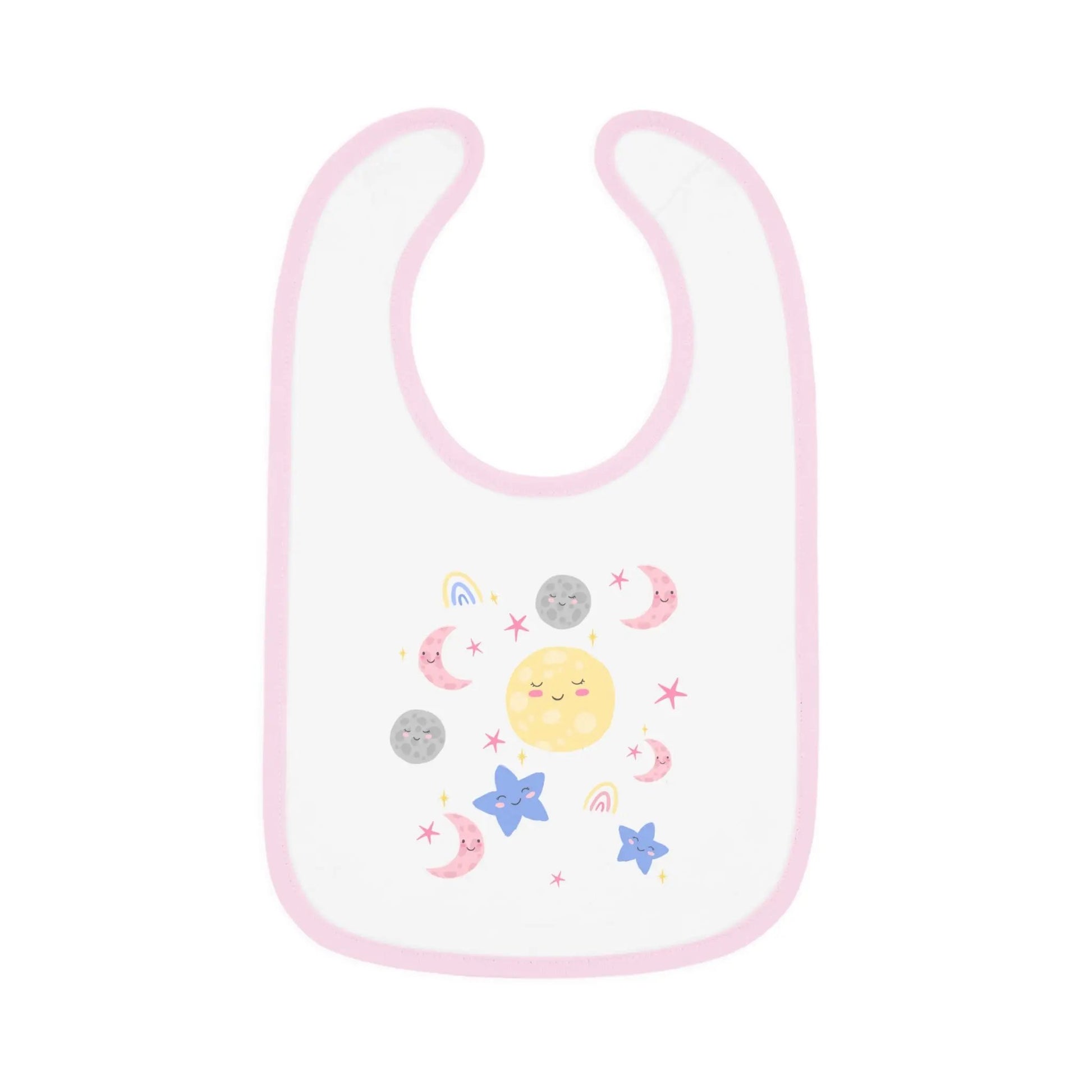 MOON and STARS Bib — Soft, Starry, and Ready for Mealtime! - [the_wishfulfish_kids]