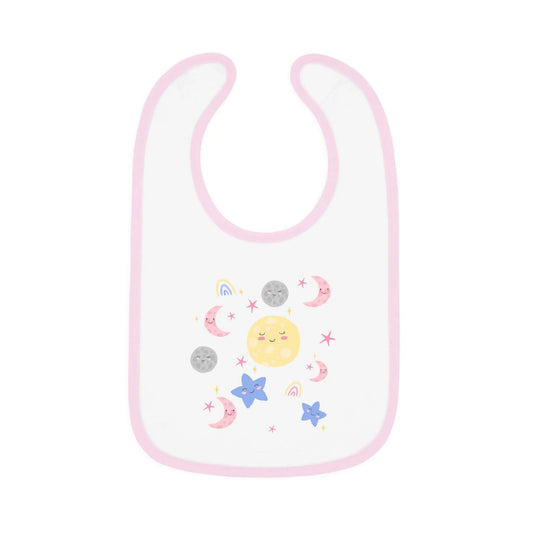 MOON and STARS Bib — Soft, Starry, and Ready for Mealtime! - [the_wishfulfish_kids]