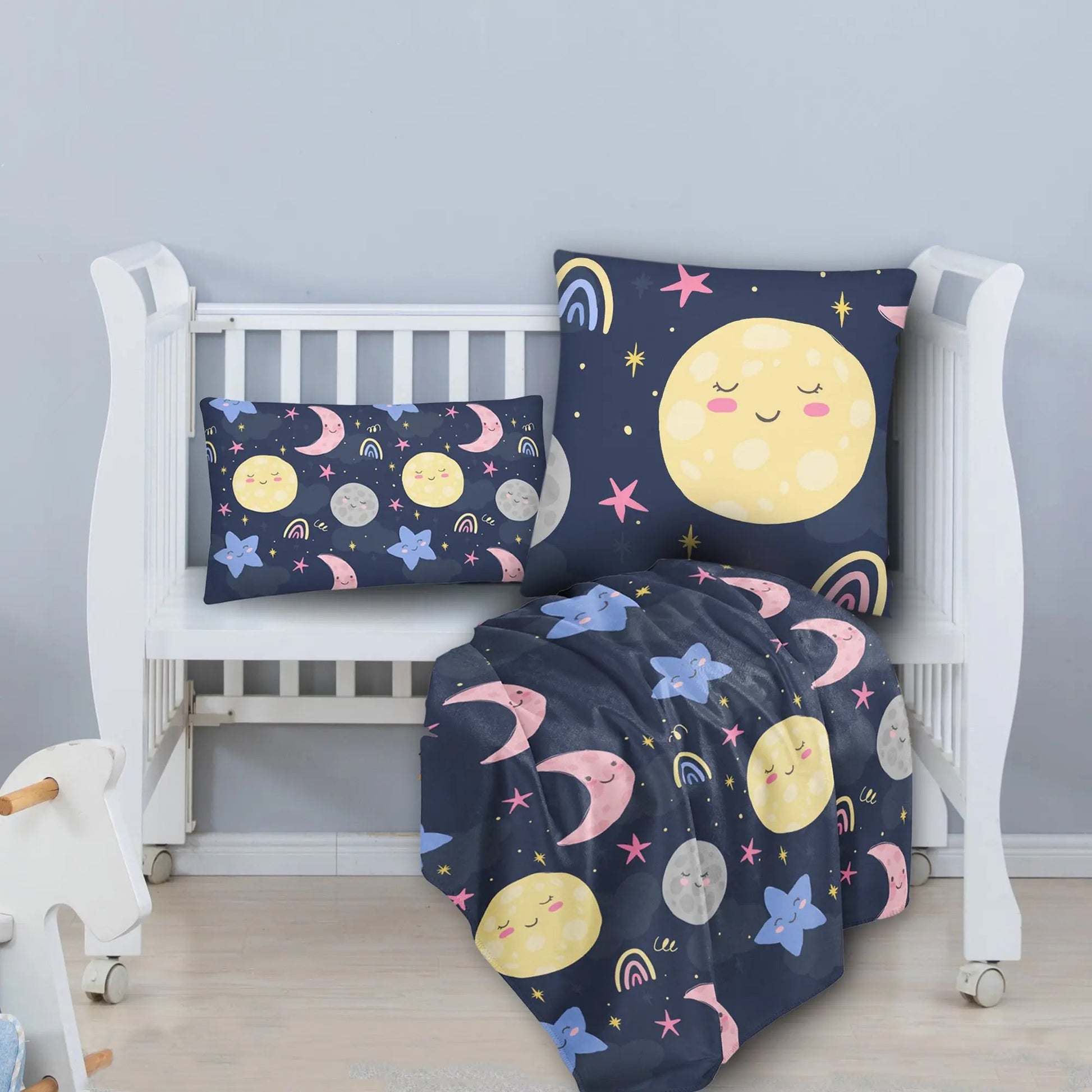 Mix and match with other accessories in the MOON and STARS Collection for a playful coordinated look. SHOP Now at The Wishful Fish KIDS