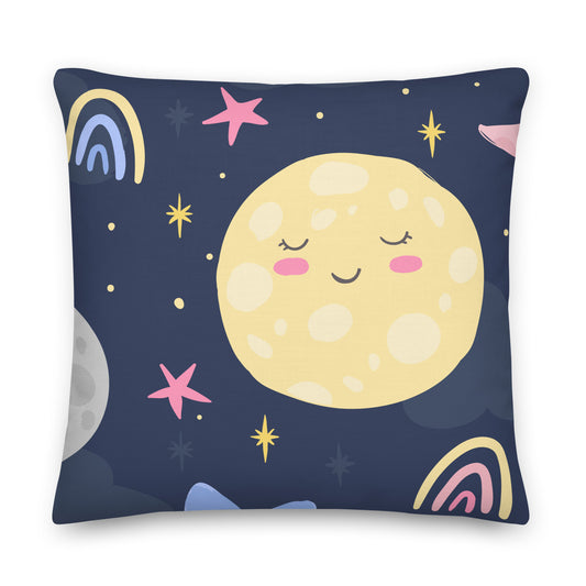 SHOP MOON & STARS Pillow at The Wishful Fish KIDS. Makes Great Baby Gifts. A delightful addition to your baby's nursery room decor with celestial charm.  